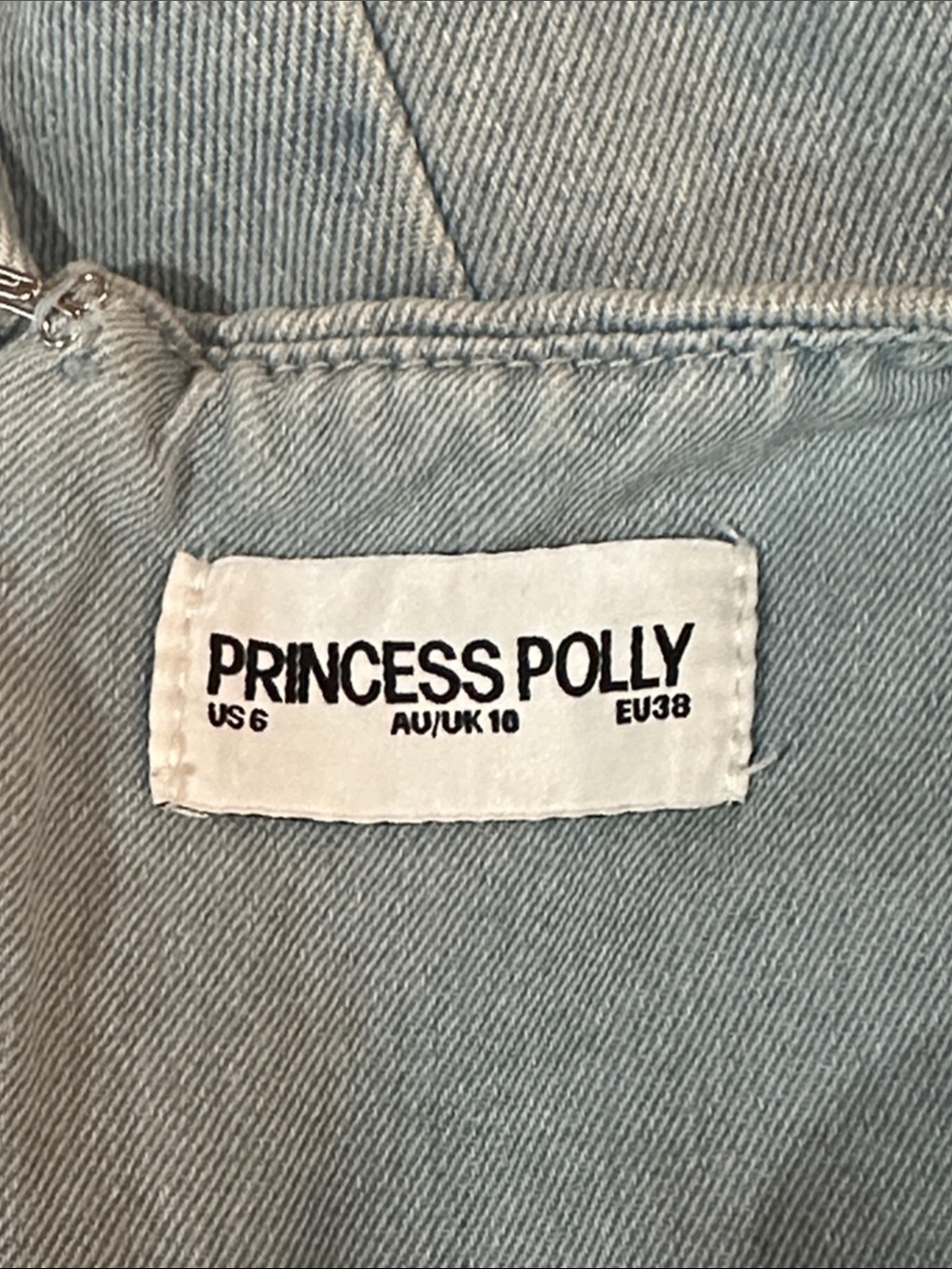 Princess Polly Ainsleigh Shift Denim Romper Light Wash New! - Picture 10 of 10